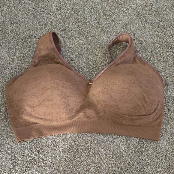 Breezies Other - Breezies Smooth Floral Wireless Bra in Brown
